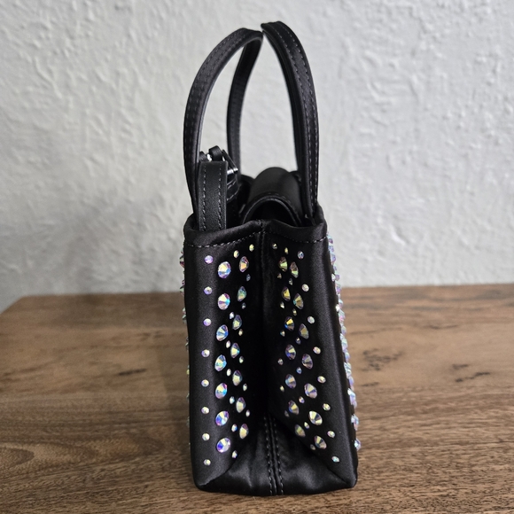 #134 NWT - kate spade new york Sam Icon Crystal Embellished Fabric Mini Tote - Picture 6 of 10